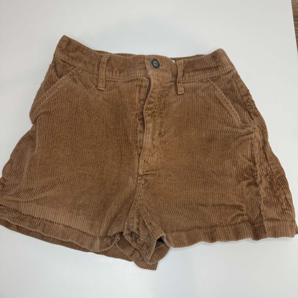 Hollister Size XS Ultra High-Rise Tan Brown Corduroy Shorts